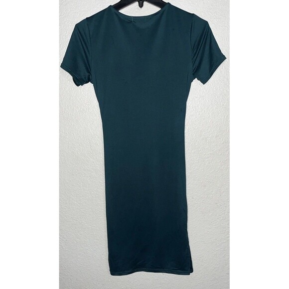 Heart & Hips Side Rouche Bodycon Dress Women Size Small Green - Picture 2 of 6